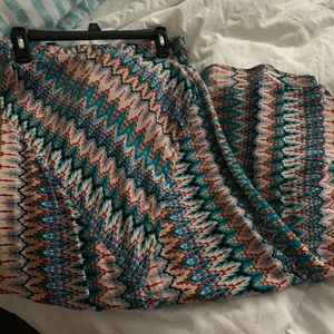 Long Aztec print maxi skirt